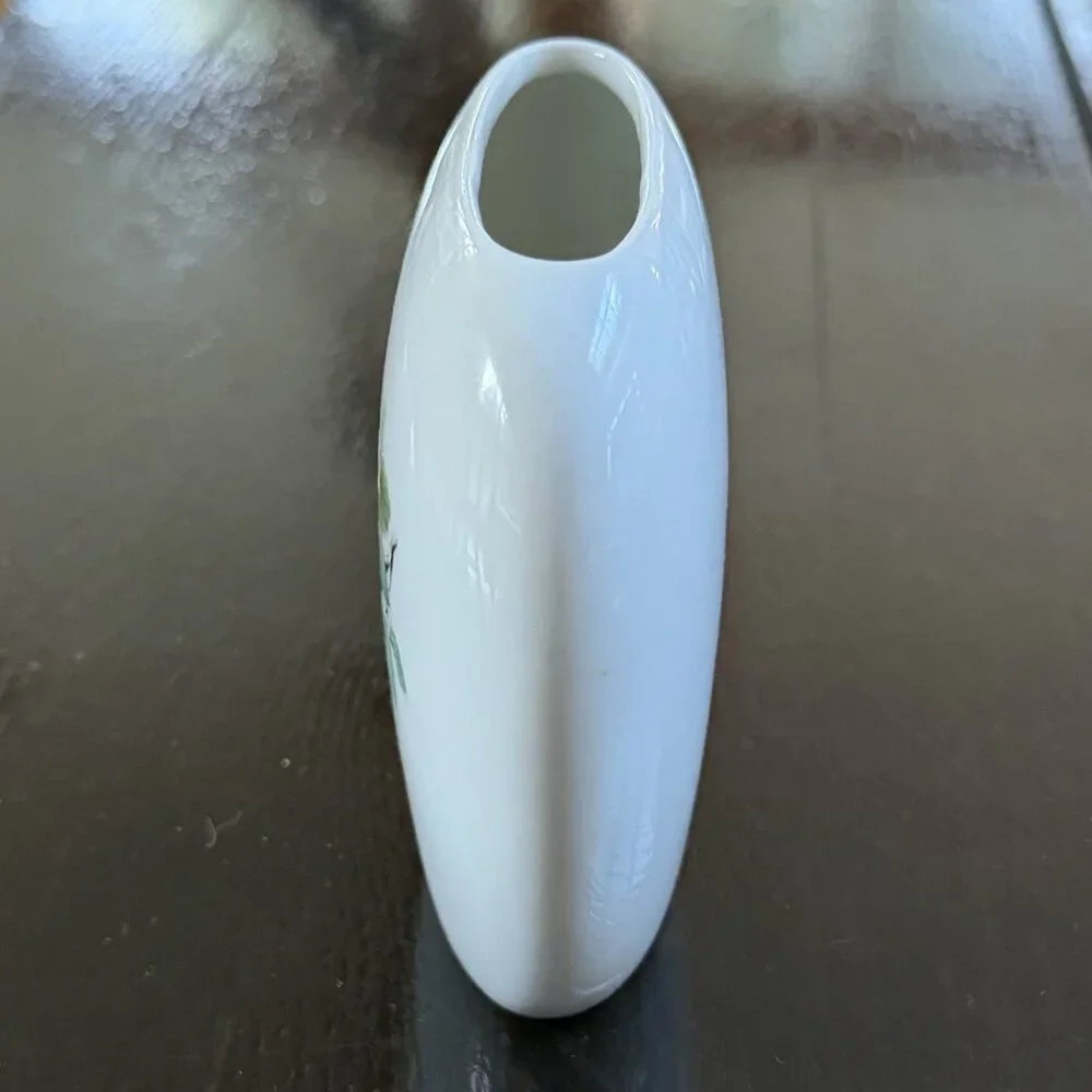 Vintage Takahashi Japan Meadow San Francisco Floral Vase Blue Bird‎ Gift Garden